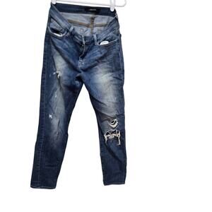 J Brand Pulse Capri Distressed Skinny Jeans 28